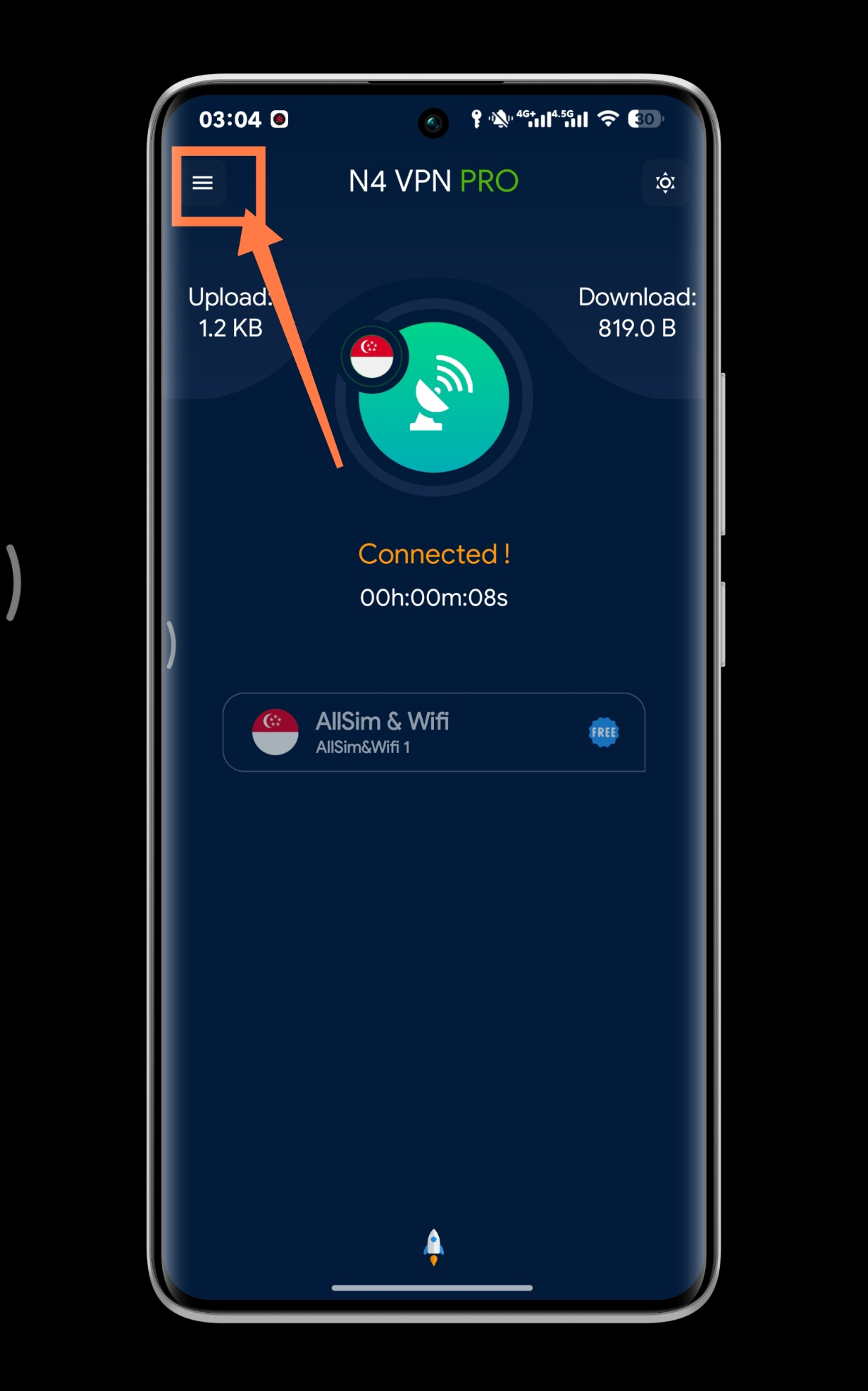 VPN တခုခု ချိတ်ဆက်ထားပါ